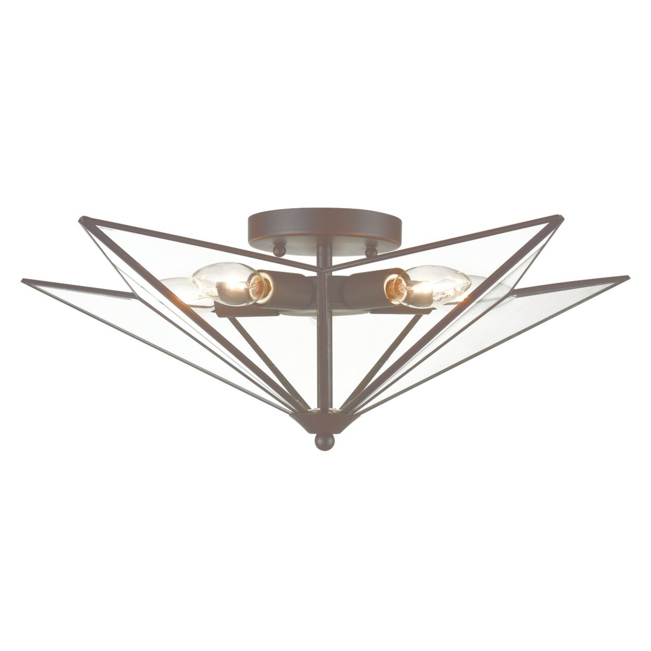 Moravian Star 21 Wide 5-Light Flush Mount - Oil Rubbed Bronze